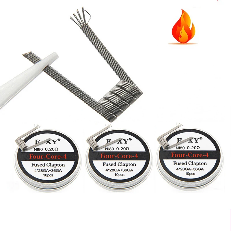 10pcs/box Ni80 Prebuilt Coil 2 - Clapton Wire Pre Built ulasan dan harga