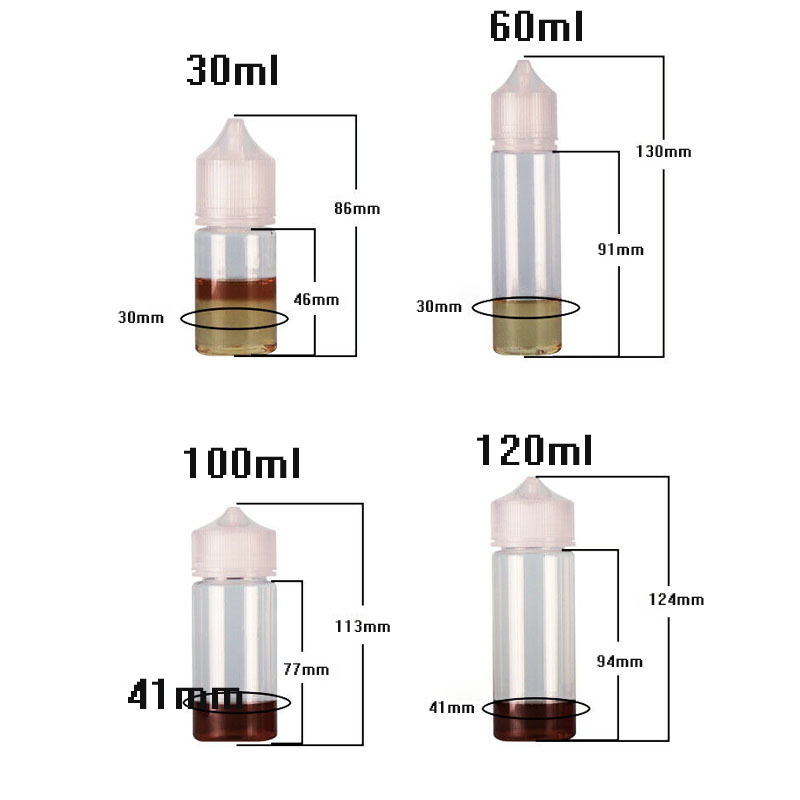 5pcs 30ml/60ml/100ml/120ml Pla - Juice Bottle Dropper ulasan dan harga